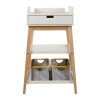 Verzorgingstafel met houten poten en lade  - Luiertafel hip met lade - clay/naturel